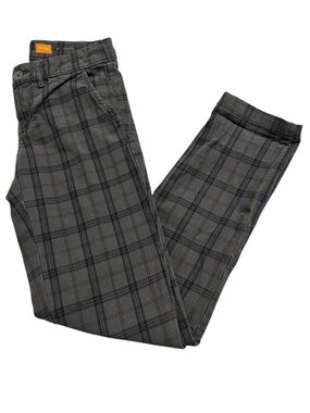 Women’s Gray Plaid Straight-Leg Pants